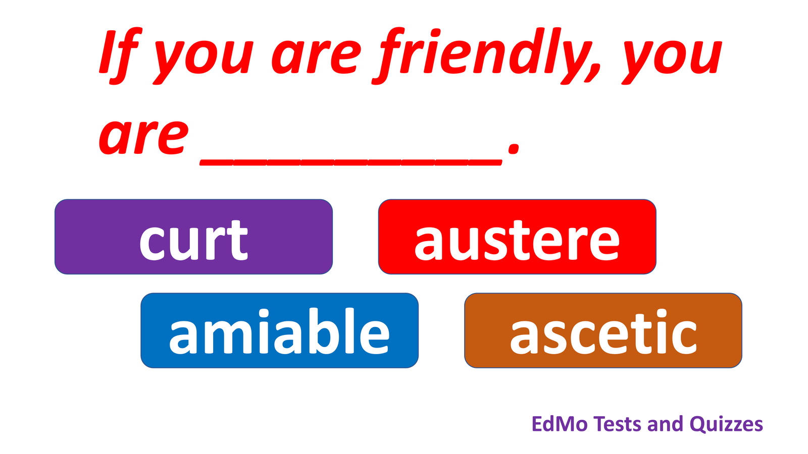 You are currently viewing English Vocabulary Test – 5. WHICH WORD DESCRIBES YOU?